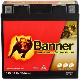 Baterie AGM plus 12V, BGT14B-4, 12Ah, 200A, BANNER Bike Bull AGM PLUS 150x70x145