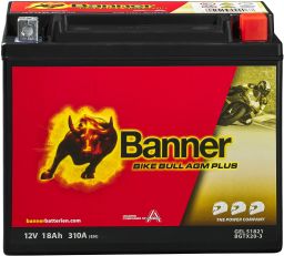 Baterie AGM plus 12V, BGTX20-3, 18Ah, 310A, BANNER Bike Bull AGM PLUS 175x87x155