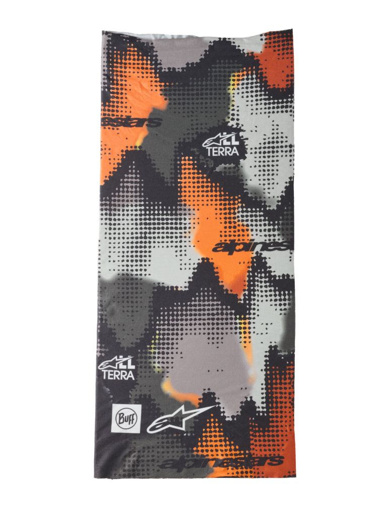 Nákrčník BUFF NAZCA, ALPINESTARS (camo/šedá/oranžová fluo) 2026
