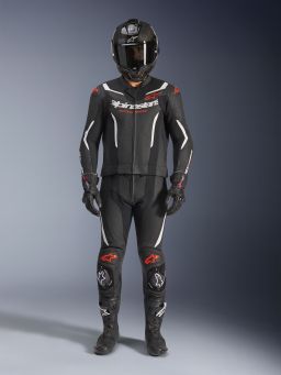 Dvojdielna kombinéza GP FORCE V2, ALPINESTARS (černá/bílá/červená fluo) 2026