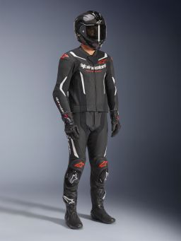 Dvojdielna kombinéza GP FORCE V2, ALPINESTARS (černá/bílá/červená fluo) 2026