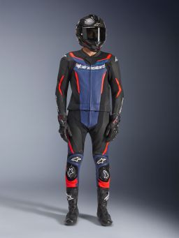 Dvojdielna kombinéza GP FORCE V2, ALPINESTARS (černá/modrá/červená fluo) 2026