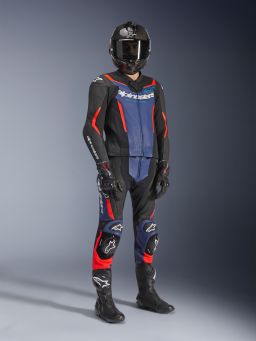 Dvojdielna kombinéza GP FORCE V2, ALPINESTARS (černá/modrá/červená fluo) 2026