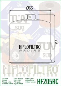 Olejový filter HF205RC, HIFLOFILTRO