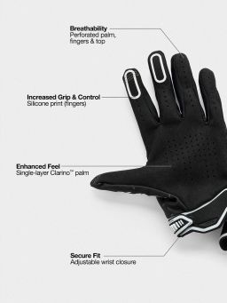 Rukavice RIDEFIT, 100% - USA (čierna)