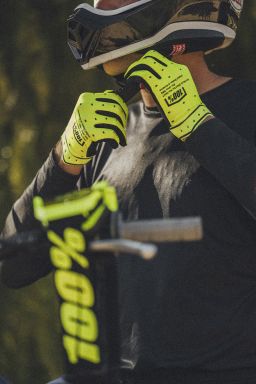 Rukavice RIDEFIT, 100% - USA (fluo žltá)