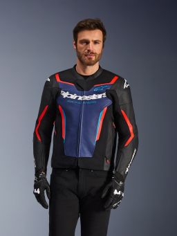 Bunda GP FORCE V2, ALPINESTARS (černá/modrá/červená fluo) 2026