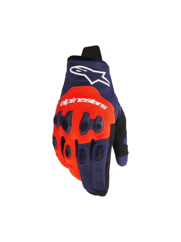 Rukavice PRO-DURA, ALPINESTARS (modrá/oranžová/bílá) 2025