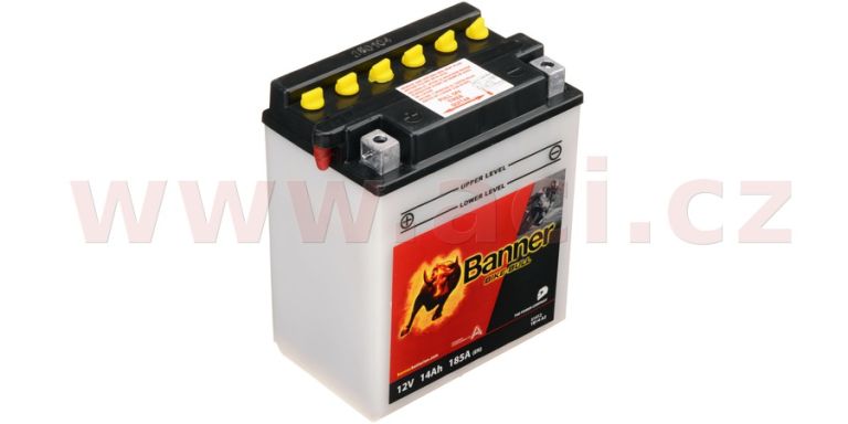 Baterie 12V, YB14-A2, 14Ah, 185A, BANNER Bike Bull 134x89x166