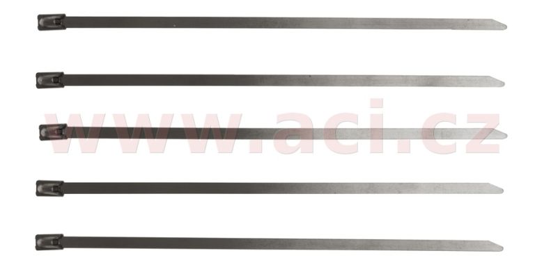 Stahovací páska nerezová typ W4, 4,5x370 mm (sada 5 ks)