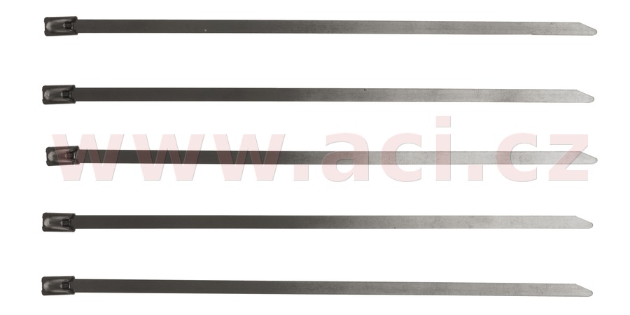 Stahovací páska nerezová typ W4, 4,5x370 mm (sada 5 ks)