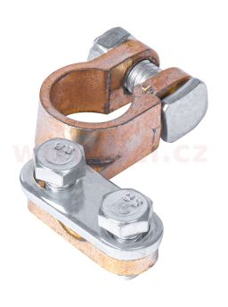 Mosadzná batériová svorka 17.5 mm Clasic +
