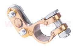 Mosadzná batériová svorka 17.5 mm Clasic +