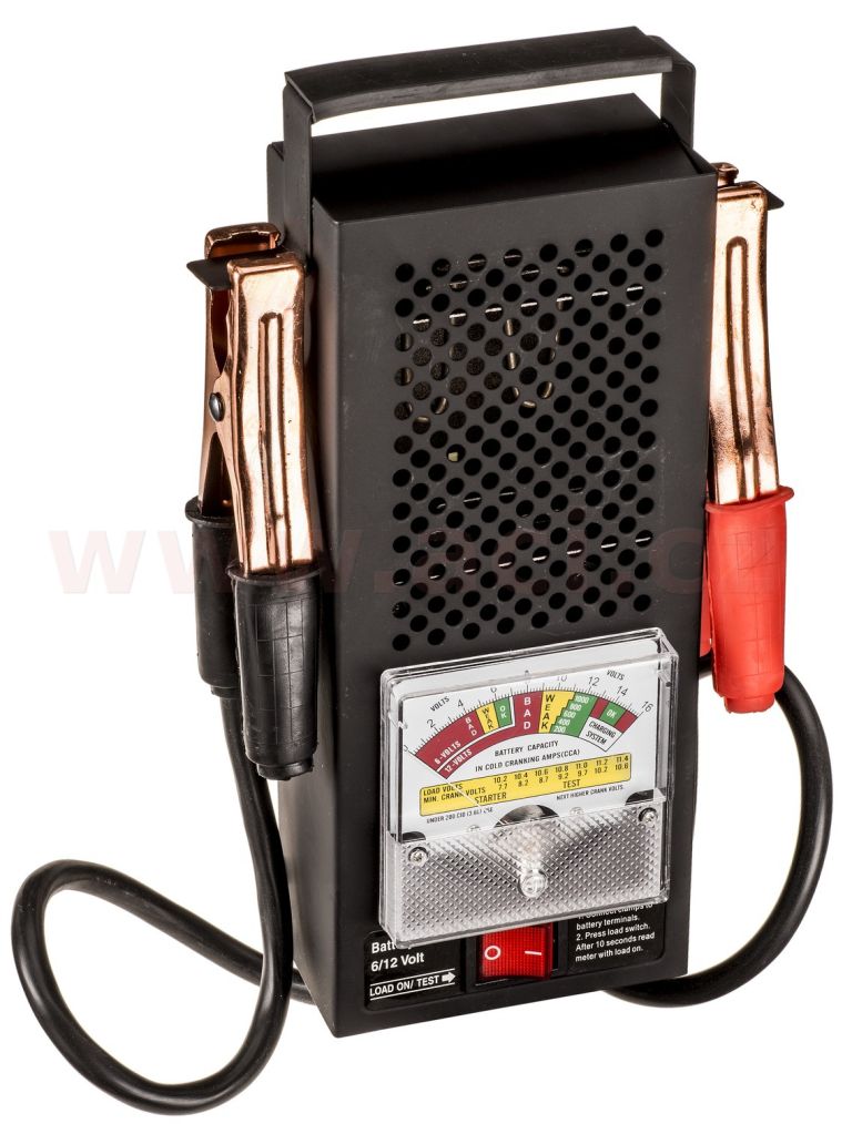 Zátěžový tester baterií 6/12 V, analogový