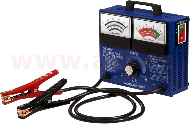 Záťažový tester batérií, napätie, prúd, dobíjanie, 12 V, analógový, <500A, DHC 500A2