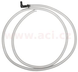 Odvetrávacia hadička 120 cm s uhlovým adaptérom s priemerom na vstupe 0,5 cm