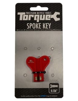 Klíč na předepnutí drátů kol TORQUE, OXFORD (červený, pro dotáhování niplů 3,5 mm/0,136")