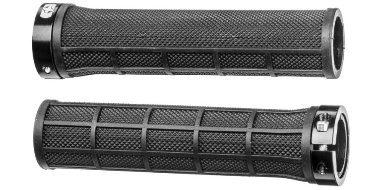 Gripy LOCK-ON se šroubovacími objímkami a menší tl. úchopu, OXFORD (černé, délka 130 mm, 1 pár)