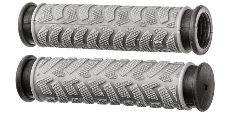Gripy MTB, OXFORD (šedé/černé, dvoukomponentní, délka 127 mm, 1 pár)