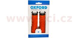 Gripy MTB, OXFORD (červené/černé, dvoukomponentní, délka 127 mm, 1 pár)