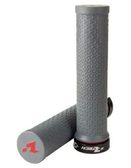 Gripy lock-on R20, RTECH (šedé, 1 pár)