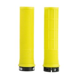 Gripy DRIVER MTB LOCK-ON se šroubovacími objímkami, OXFORD (žlutá fluo, délka 130 mm, 1 pár)