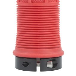 Gripy DRIVER MTB LOCK-ON se šroubovacími objímkami, OXFORD (červená, délka 130 mm, 1 pár)