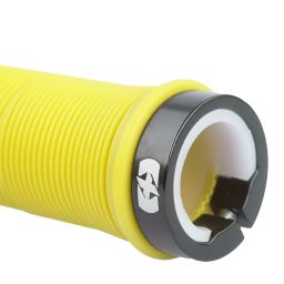 Gripy DRIVER MTB LOCK-ON se šroubovacími objímkami, OXFORD (žlutá fluo, délka 130 mm, 1 pár)