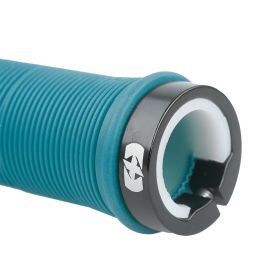 Gripy DRIVER MTB LOCK-ON se šroubovacími objímkami, OXFORD (tyrkysová, délka 130 mm, 1 pár)