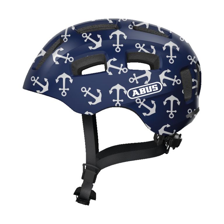 Cyklo přilba se světlem YOUN-I 2.0 blue anchor, ABUS, dětská (modrá)