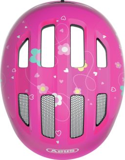 Cyklo přilba SMILEY 3.0 pink butterfly, ABUS, dětská (růžová)