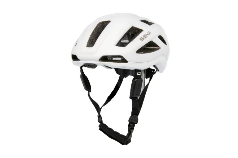 Cyklo přilba s headsetem C1, SENA (matná bílá)