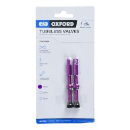 Ventilek pro bezdušové aplikace, OXFORD (fialová, vč. čepičky, slitina hliníku, délka 48 mm)