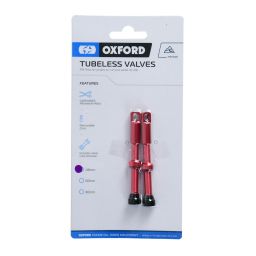 Ventilek pro bezdušové aplikace, OXFORD (červená, vč. čepičky, slitina hliníku, délka 48 mm)