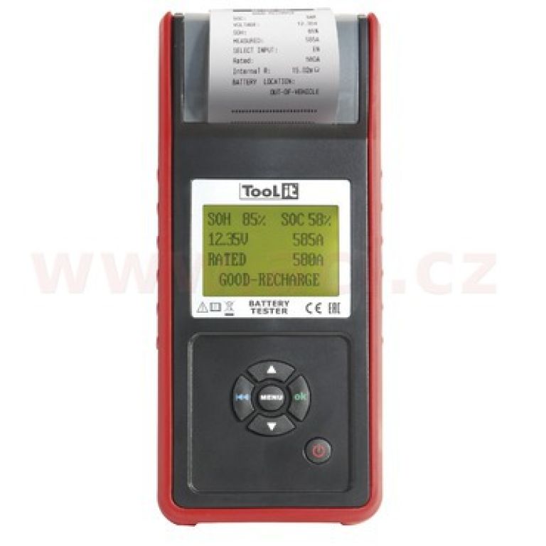 Tester bateriíí, napětí, proud, dobíjení, 12/24 V, 30 - 220 Ah, s tiskárnou START/STOP GYS PBT600