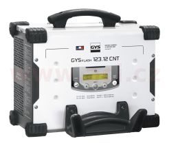 Nabíječka/stabilizovaný zdroj GYSFLASH 123.12 CNT FV 12 V, 5-1500 Ah, 120 A, kabely 5 m, menu v češtině