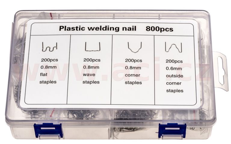 Sponky na svařování plastů, sada 800 ks