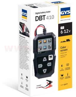 Tester baterií, napětí, proud, dobíjení, 12 V, 7 - 240 Ah, GYS DBT 410 - START/STOP