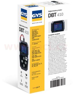Tester baterií, napětí, proud, dobíjení, 12 V, 7 - 240 Ah, GYS DBT 410 - START/STOP