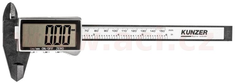 Digitální posuvné měřidlo 150 mm, přesnost 0,2 mm, plastové tělo