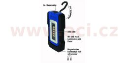 Pracovní svítilna LED výklopná, nabíjecí, s magnetem a uchem pro zavěšení KUNZER