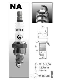 Zapaľovacie sviečka NAR12YS rad Silver Racing, BRISK - Česká Republika