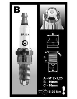 Zapaľovacie sviečka BOR12LGS rad PREMIUM LGS RACING, BRISK - Česká Republika