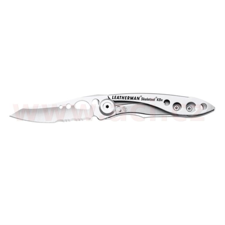 LEATHERMAN SKELETOOL KBx SILVER - zavírací nůž s otvírákem lahví, kombinovaná čepel