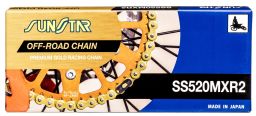 Reťaz 520MXR2, SUNSTAR (bezkroužek, farba zlatá, 114 článkov)