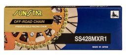 Reťaz 428MXR1, SUNSTAR (bezkroužek, farba zlatá, 142 článkov)