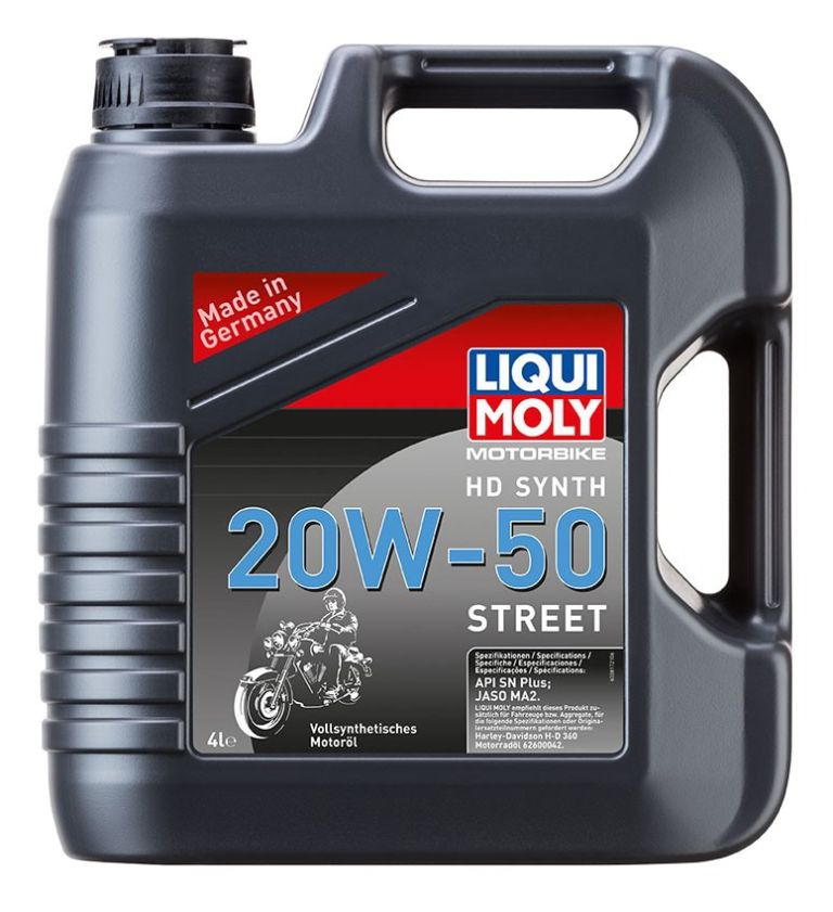 LIQUI MOLY Motorbike HD Synth 20w-50 Street, plne syntetický motorový olej 4 l