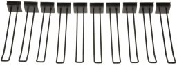 Háky pre stojany s drôtovým programom krátke, OXFORD (čierne matné, sada 10 ks, dĺžka háku 180 mm)