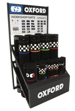 Prezentačné stojan na koberce pod moto a vstupné rohožky, OXFORD (ŠxHL = 800x800 mm)