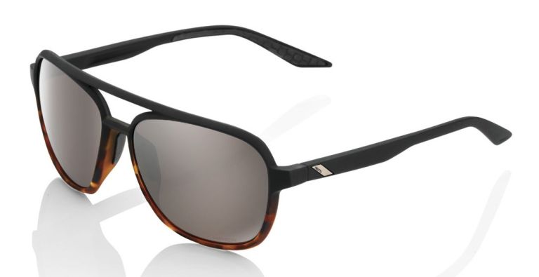 Slnečné okuliare KASIA Soft Tact Black/Havana, 100% (HIPER strieborné sklo)